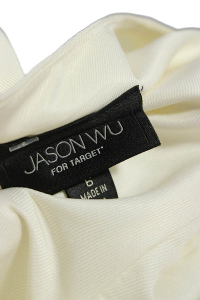Jason Wu Womens A-Line Fit & Flare Dress White Merino Wool Size 6