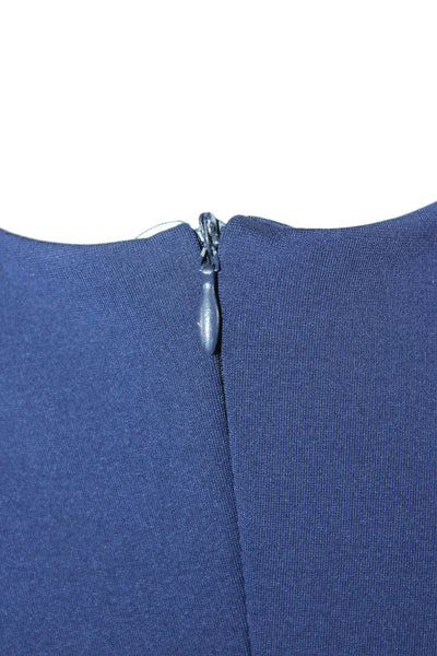 Rinascimento Women Sheath Pencil Dress Dark Blue Sleeveless Short Size S