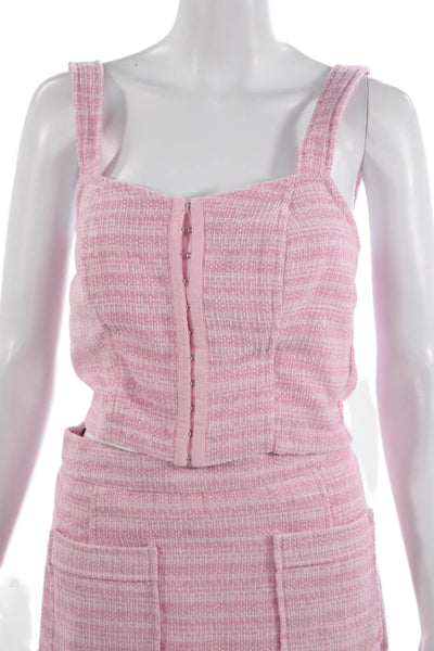 BB Dakota Women Square Neck Sleeveless Mini Set Pink 100% Polyester Size S