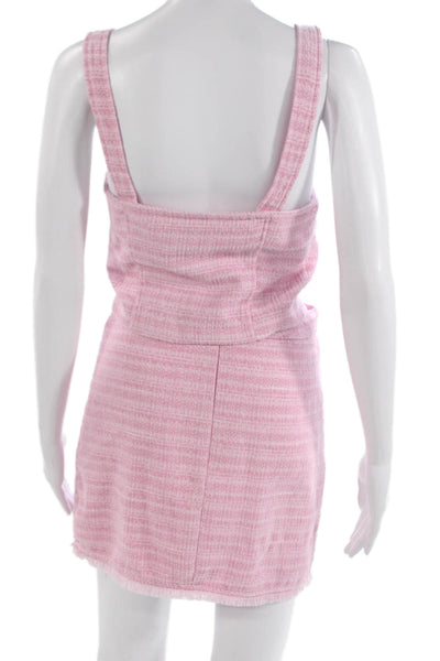 BB Dakota Women Square Neck Sleeveless Mini Set Pink 100% Polyester Size S