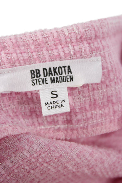 BB Dakota Women Square Neck Sleeveless Mini Set Pink 100% Polyester Size S