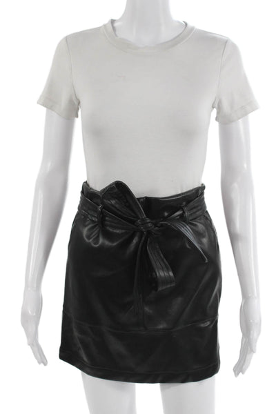 Robertson + Rodeo Womens Black Mini Wrap Skirt Size S