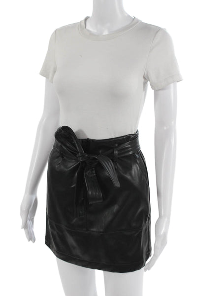 Robertson + Rodeo Womens Black Mini Wrap Skirt Size S