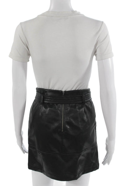 Robertson + Rodeo Womens Black Mini Wrap Skirt Size S