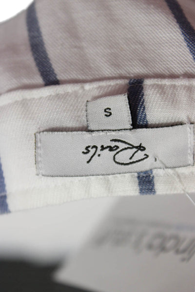 Rails Womens Striped Cotton Sleeveless Jumpsuit Square Neck White Size S