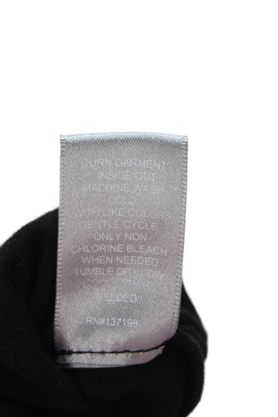Marled Womens Basic Black Square Neck Long Sleeve Top Rayon Spandex Size S