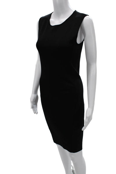 Neil Barrett Womens Sheath Bodycon Black Silk Sleeveless Dress Size M
