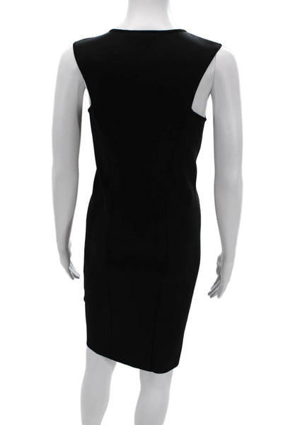 Neil Barrett Womens Sheath Bodycon Black Silk Sleeveless Dress Size M