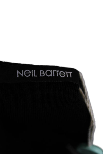 Neil Barrett Womens Sheath Bodycon Black Silk Sleeveless Dress Size M