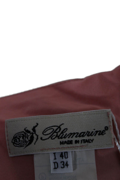 Blumarine Womens Straight Pencil Skirt Pink Knee Length 91% Polyamide Size 40