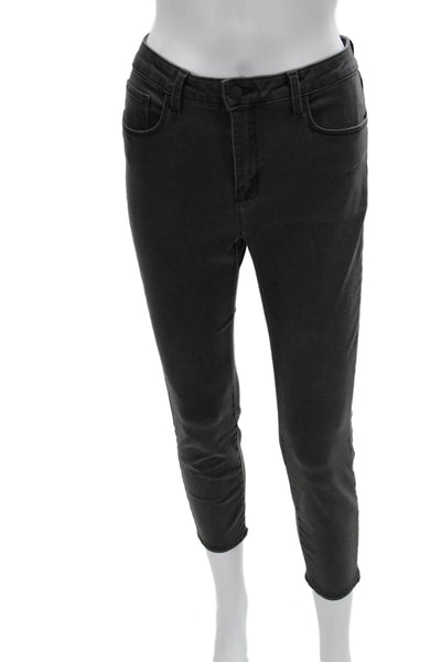 L Agence Womens Dark Gray Ankle Skinny Jeans High Rise Size 30
