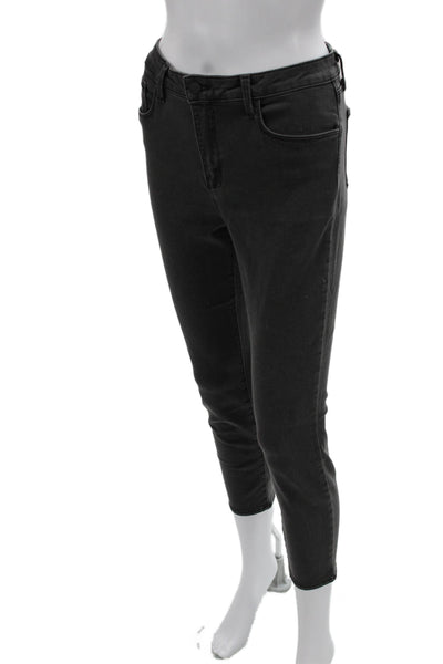 L Agence Womens Dark Gray Ankle Skinny Jeans High Rise Size 30