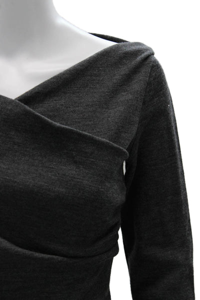 La Petite Robe di Chiara Boni Women Dark Gray Long Sleeve Sweater Size 44