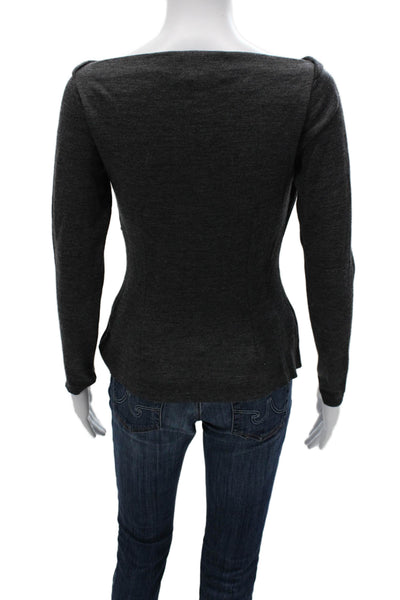 La Petite Robe di Chiara Boni Women Dark Gray Long Sleeve Sweater Size 44