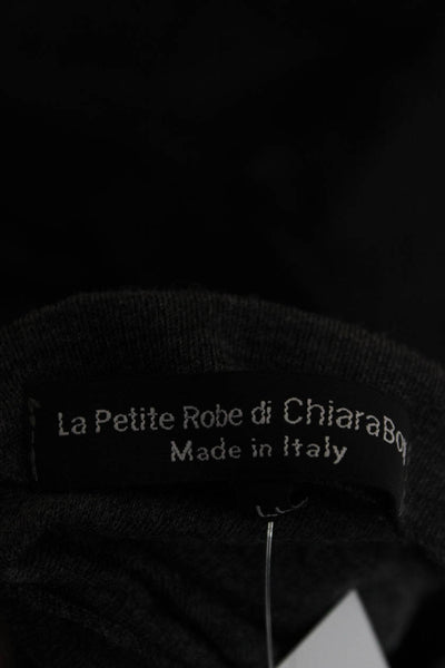 La Petite Robe di Chiara Boni Women Dark Gray Long Sleeve Sweater Size 44