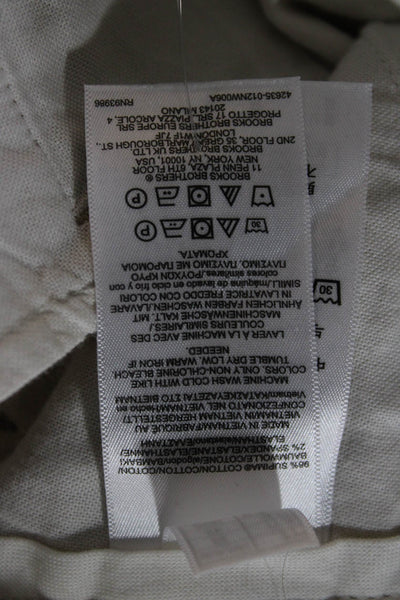 Brooks Brothers Mens Chino Shorts Beige 98% Supima Cotton Size 42