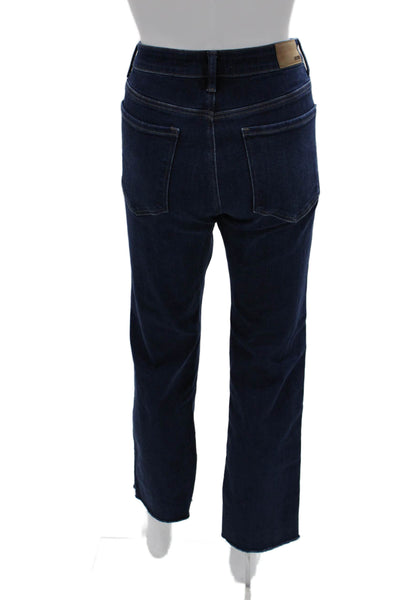 Mavi Women Cropped Straight Jeans Dark Blue High Rise 28 Inseam Size 29