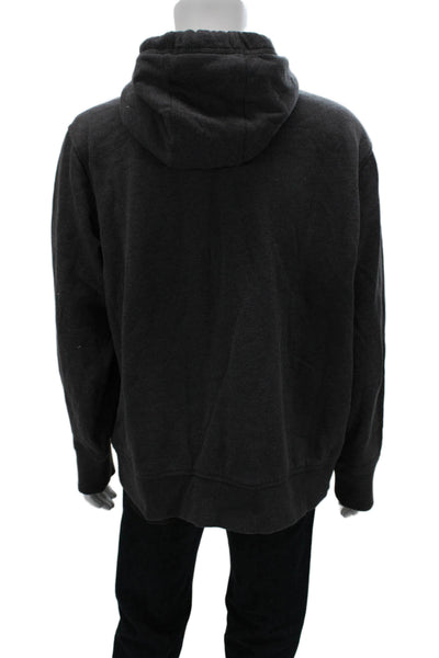 Eddie Bauer Mens Full-Zip Hoodie Dark Gray Cotton Polyester Size XL
