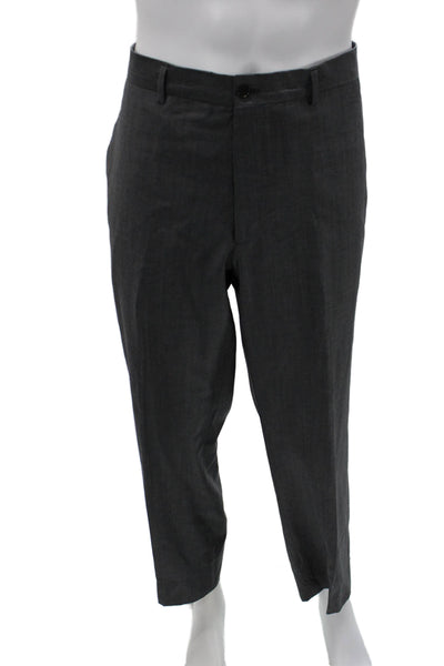 Etro Mens 2 Piece Gray Suit Collared Button Long Sleeve Size 56