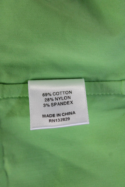 Camila Coelho Women Cropped Tie Front Sleeveless Green Top Cotton Blend Size S
