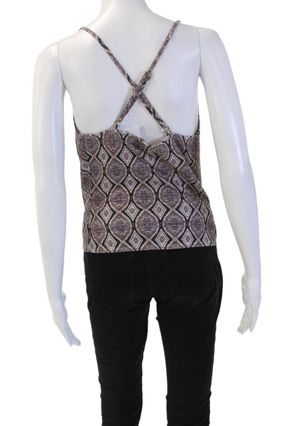 Bishop and Young Women Brown Geometric Bohemian Camisole Sleeveless Size S