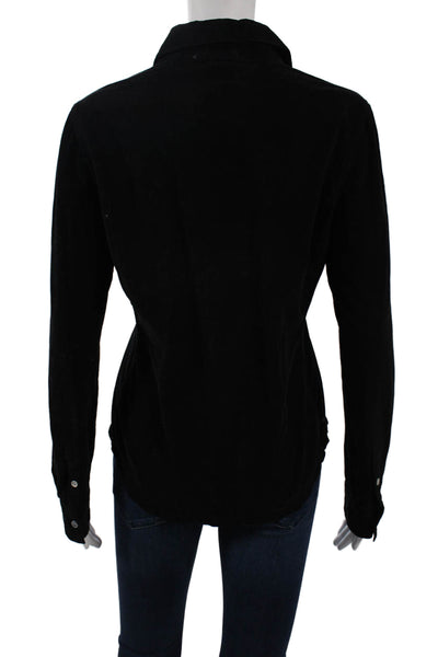 Standard James Perse Womens Black Collared Button-Up Top Size 3