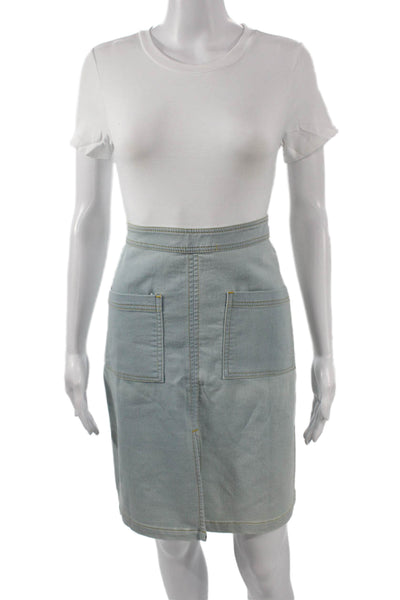 Bishop and Young Women Straight Pencil Skirt Light Blue Knee Length Size M