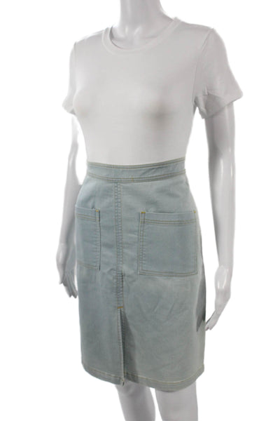 Bishop and Young Women Straight Pencil Skirt Light Blue Knee Length Size M