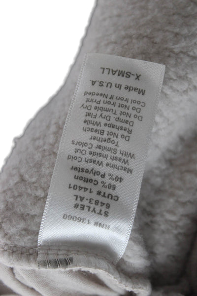 Project Social T Unisex Cropped Sweatpants Beige Drawstring Size XS