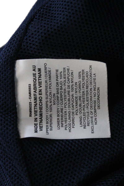 Nike Unisex Black Windbreaker Nylon High Neck Long Sleeve Size M