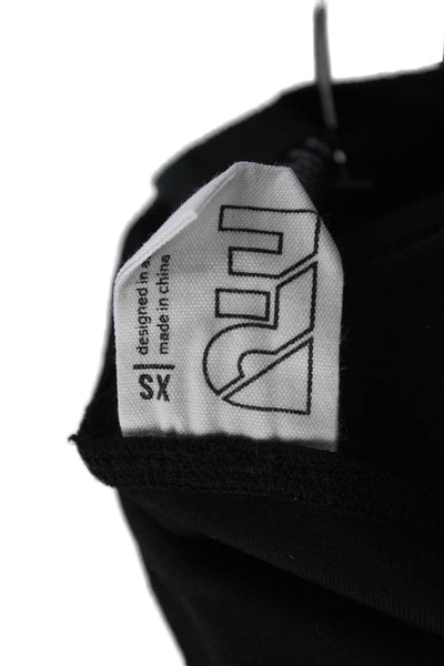 PE Nation Women Ankle Leggings Black Geometric Size XS