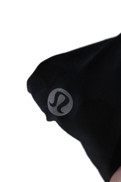 Lululemon Womens Ankle Leggings Black Camouflage Nylon Blend Army Size 2