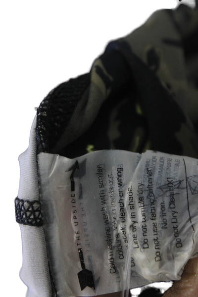 The Upside Womens Ankle Jeggings Camouflage Black Nylon Blend Drawstring Size 2
