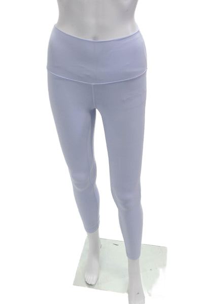 Lululemon Womens Light Blue Maternity Ankle Leggings Nylon Blend Size 2