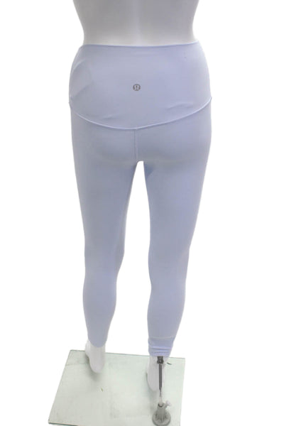 Lululemon Womens Light Blue Maternity Ankle Leggings Nylon Blend Size 2