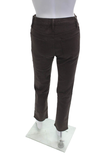 Frame Womens Cropped Ankle High Rise Brown Jeans Size 27