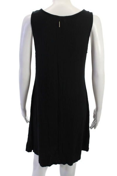 Body Glove Women Overall Tank Dress Black V-Neck Sleeveless Button Size M