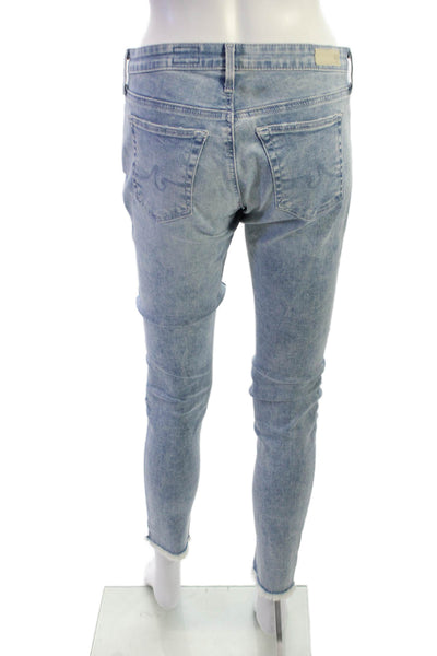 AG Adriano Goldschmied Women Ankle Skinny Jeans Light Blue Mid Rise Size 27