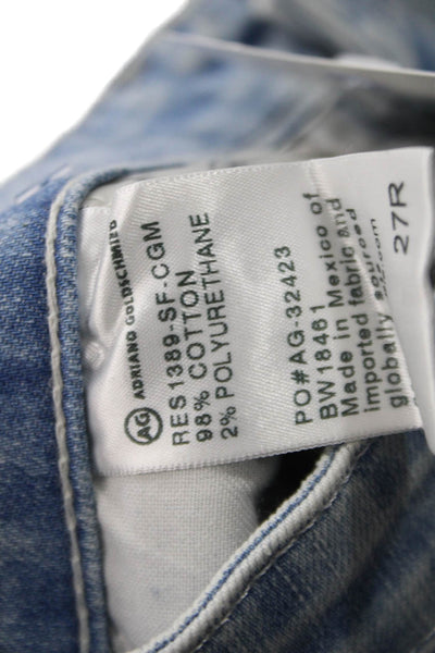 AG Adriano Goldschmied Women Ankle Skinny Jeans Light Blue Mid Rise Size 27