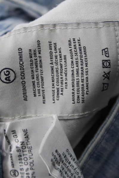 AG Adriano Goldschmied Women Ankle Skinny Jeans Light Blue Mid Rise Size 27
