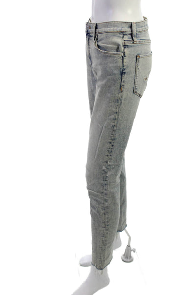 Hudson Womens Ankle Skinny Jeans Gray Mid Rise Size 27