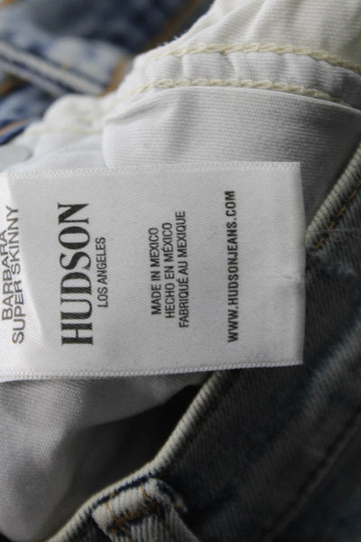Hudson Womens Ankle Skinny Jeans Gray Mid Rise Size 27