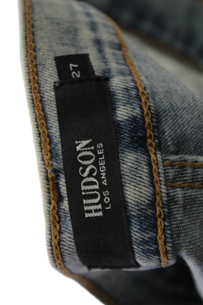 Hudson Womens Ankle Skinny Jeans Gray Mid Rise Size 27