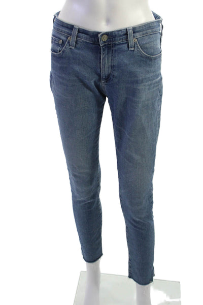 AG Adriano Goldschmied Womens Ankle Skinny Jeans Blue Mid Rise Size 28