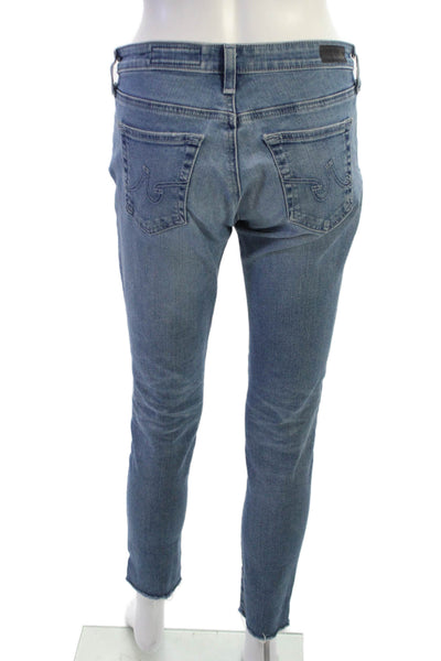 AG Adriano Goldschmied Womens Ankle Skinny Jeans Blue Mid Rise Size 28