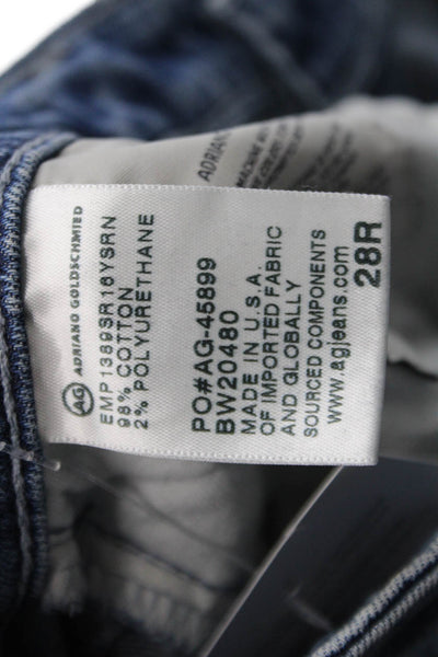 AG Adriano Goldschmied Womens Ankle Skinny Jeans Blue Mid Rise Size 28