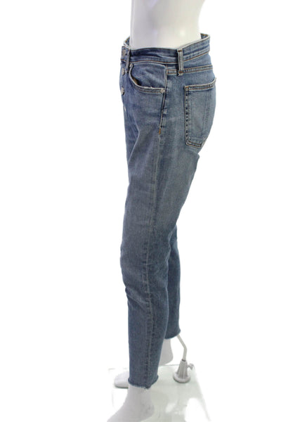 Rag & Bone Women Ankle Cropped Skinny Jeans Blue High Rise Inseam 27 Size 28