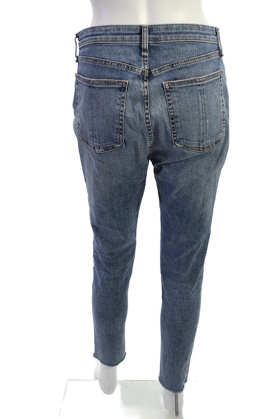 Rag & Bone Women Ankle Cropped Skinny Jeans Blue High Rise Inseam 27 Size 28