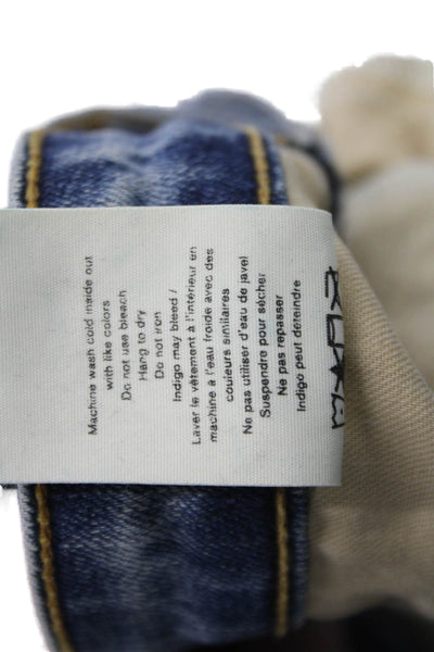Rag & Bone Women Ankle Cropped Skinny Jeans Blue High Rise Inseam 27 Size 28