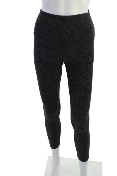 Lululemon Women Ankle Floral Nylon Blend Jeggings Black Size 4